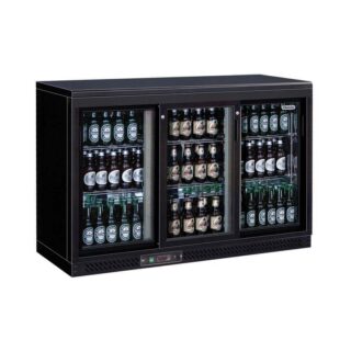 Bartscher Getränkekühlschrank 335L, 3 Schiebetüren