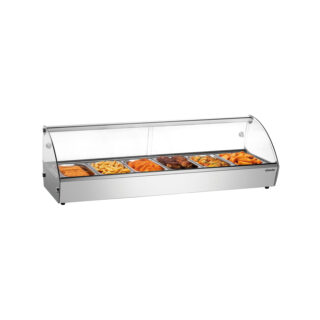 Bartscher Heisse Aufsatzvitrine 6x GN 1/3